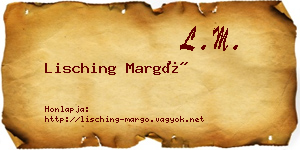 Lisching Margó névjegykártya